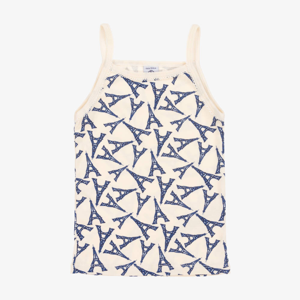 Petit Bateau-Girls Ivory Cotton Vest Tops Set | Childrensalon Outlet