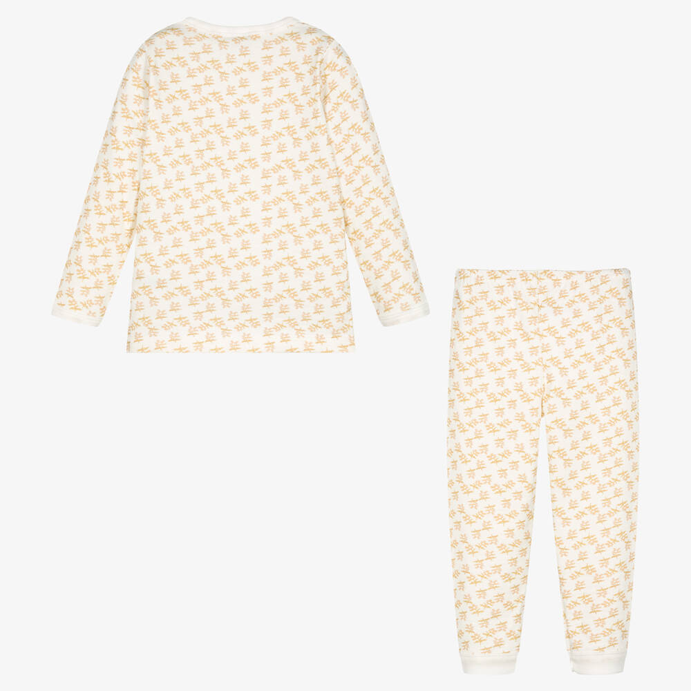 Petit Bateau-Кремовая хлопковая пижама в цветочек | Childrensalon Outlet