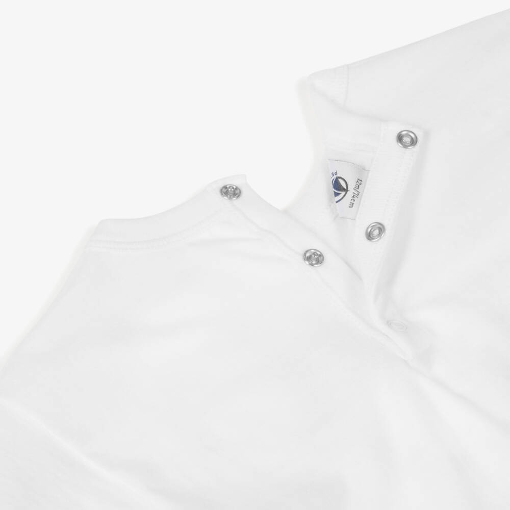 Petit Bateau-تيشيرت عاجي للبنات بتصميم قلب | Childrensalon Outlet