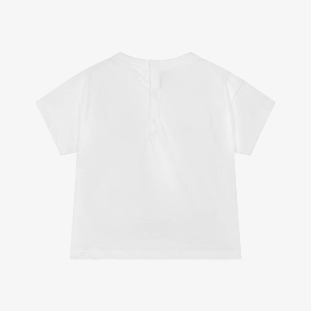 Petit Bateau-تيشيرت عاجي للبنات بتصميم قلب | Childrensalon Outlet