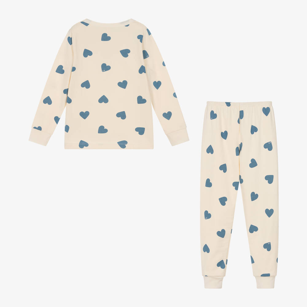 Petit Bateau-بيجاما قطن عضوي لون عاجي للبنات | Childrensalon Outlet