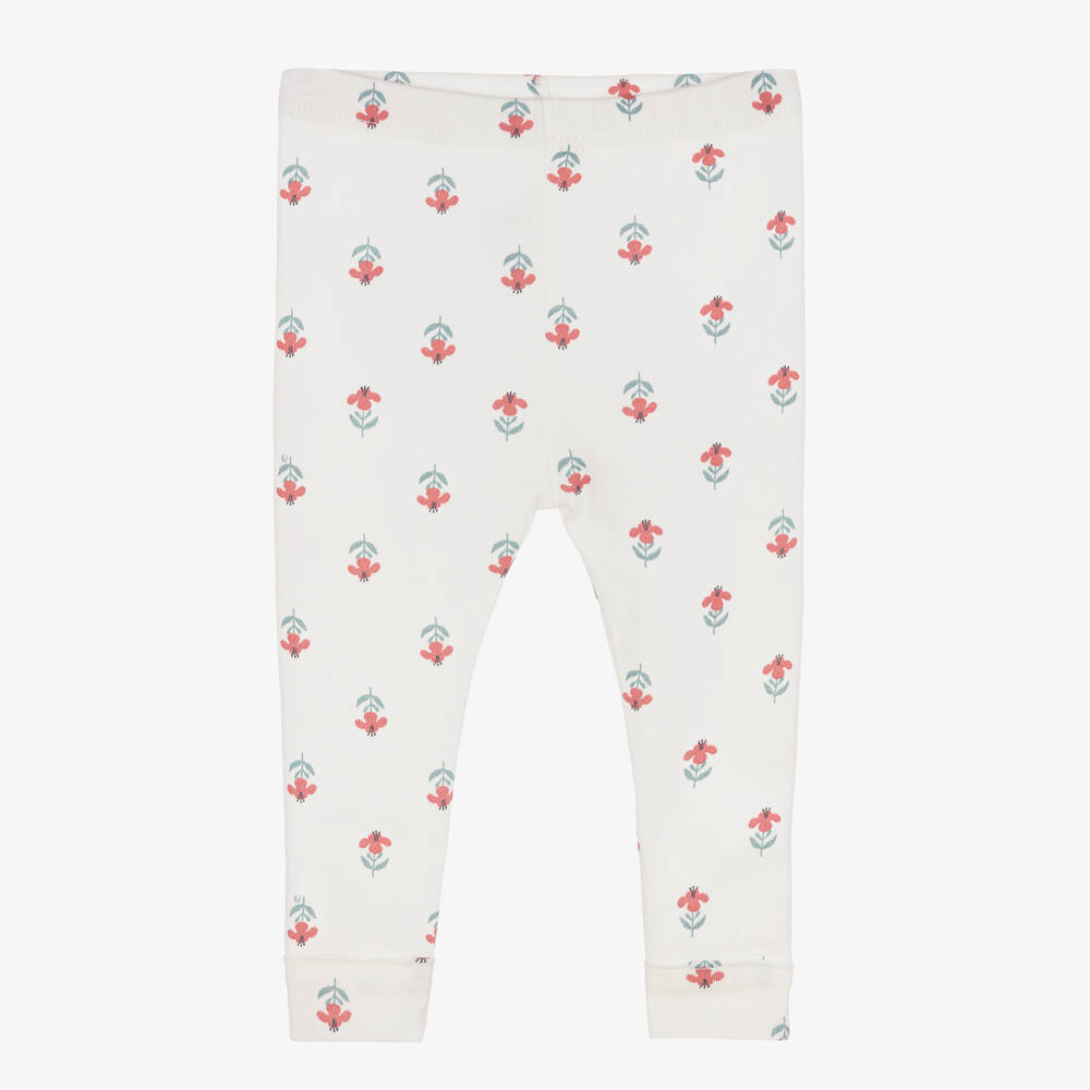 Petit Bateau - Biobaumwoll-Leggings in Elfenbein | Childrensalon