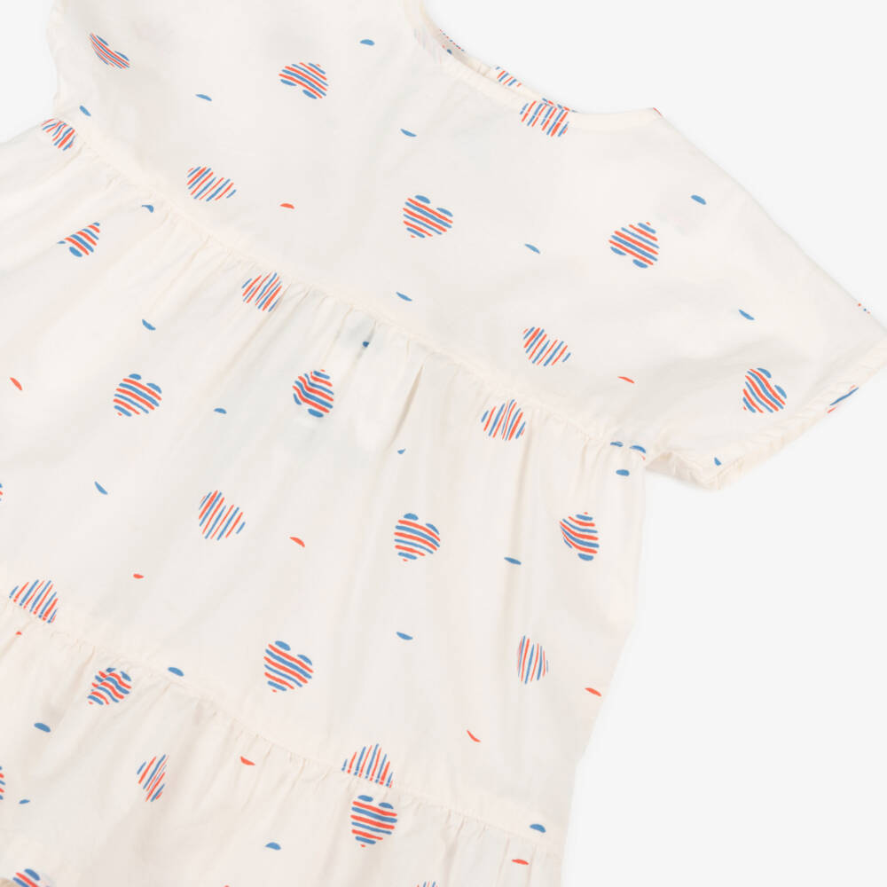 Petit Bateau-طقم قلوب بوبلين عاجي للبنات | Childrensalon Outlet