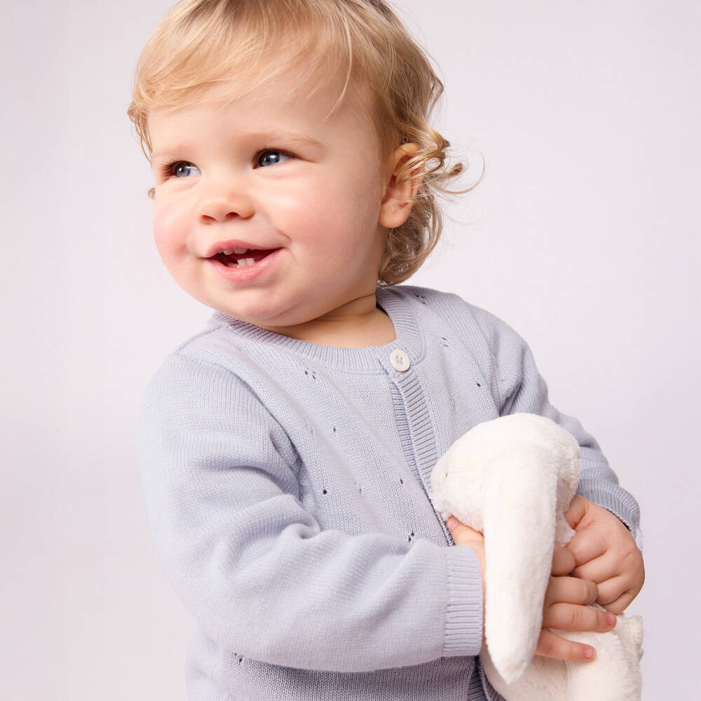 Petit Bateau-Girls Lavender Knit Cardigan | Childrensalon Outlet