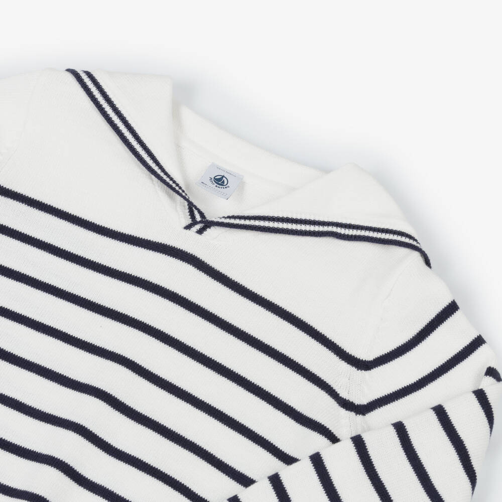 Petit Bateau-Girls Nautical Stripe Sailor Top | Childrensalon Outlet