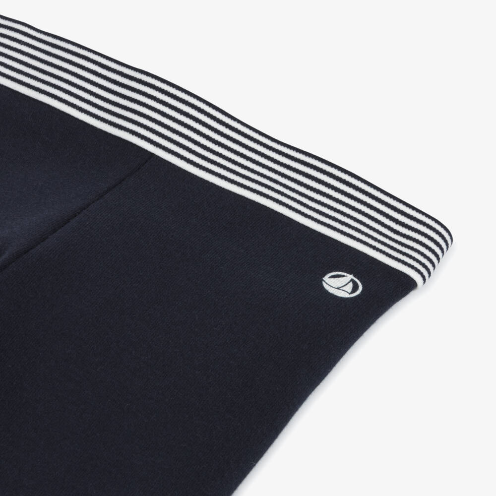 Petit Bateau-Girls Navy Organic Cotton Leggings | Childrensalon Outlet