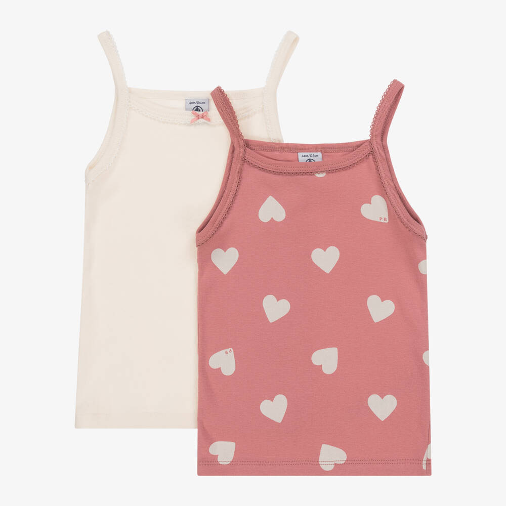 Petit Bateau-Girls Organic Cotton Vest Duo | Childrensalon Outlet