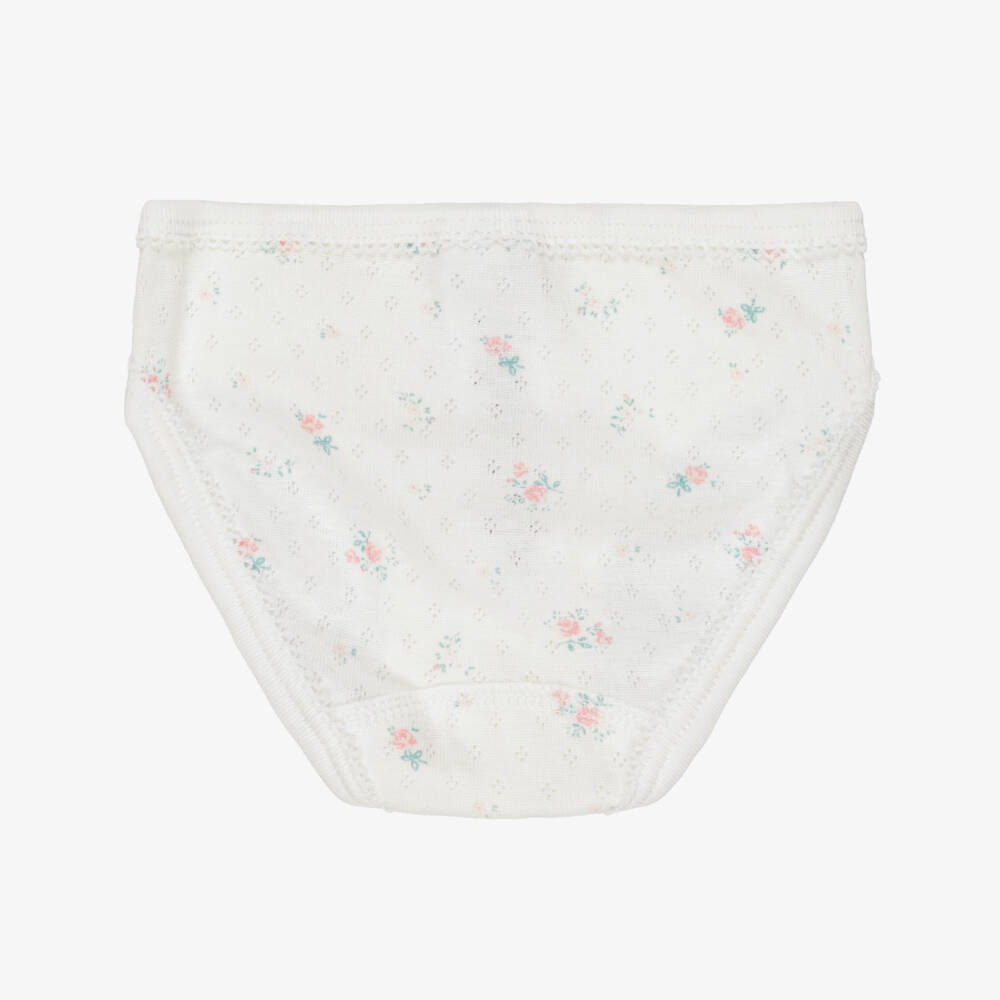 Petit Bateau-Girls Pastel Pointelle Cotton Jersey Knickers (3 Pack) | Childrensalon Outlet
