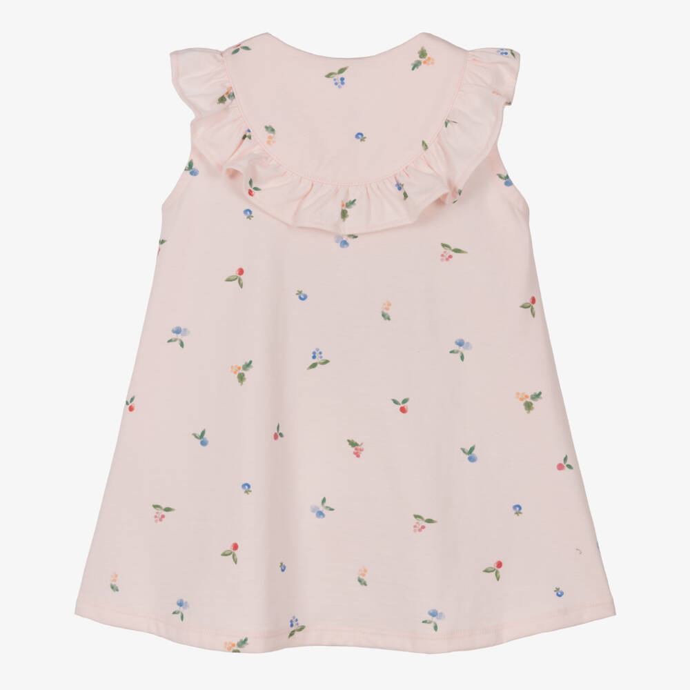 Petit Bateau-Платье из розового хлопка с фруктами для девочек | Childrensalon Outlet