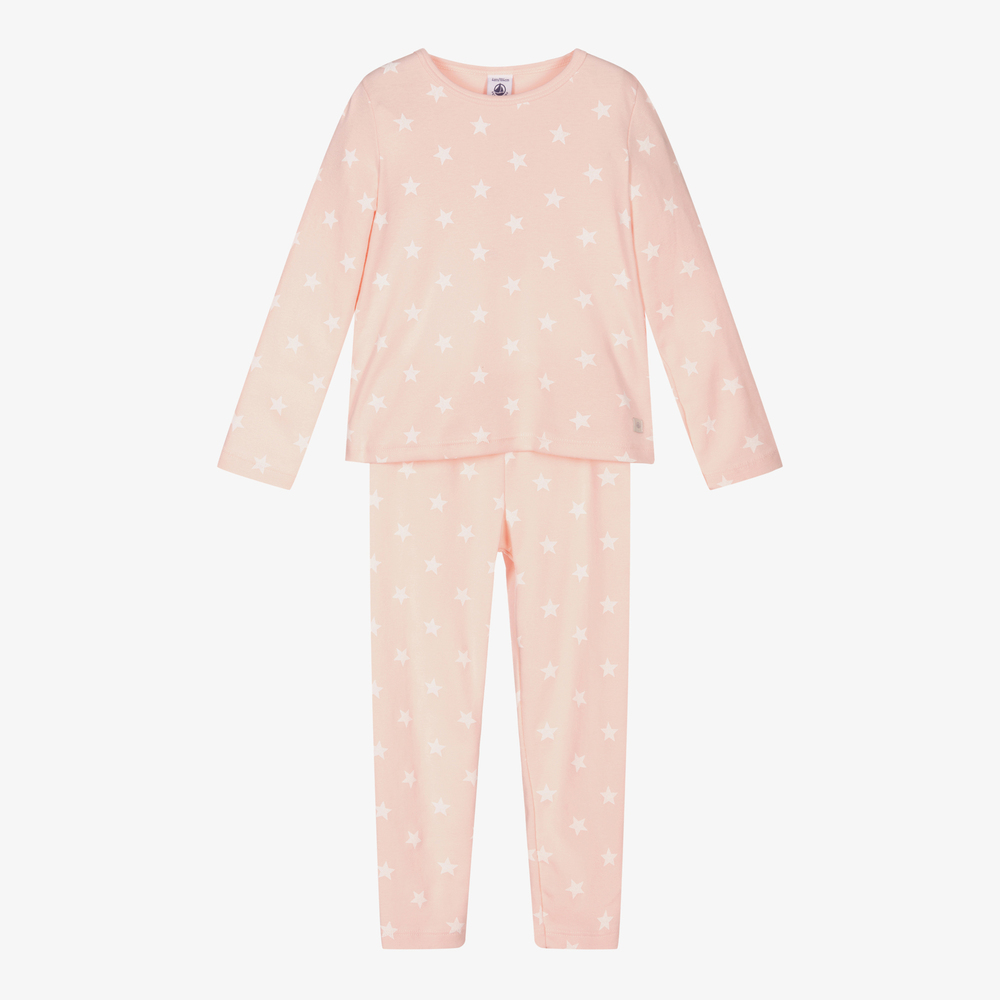 Petit Bateau - Розовая пижама из хлопка для девочек | Childrensalon