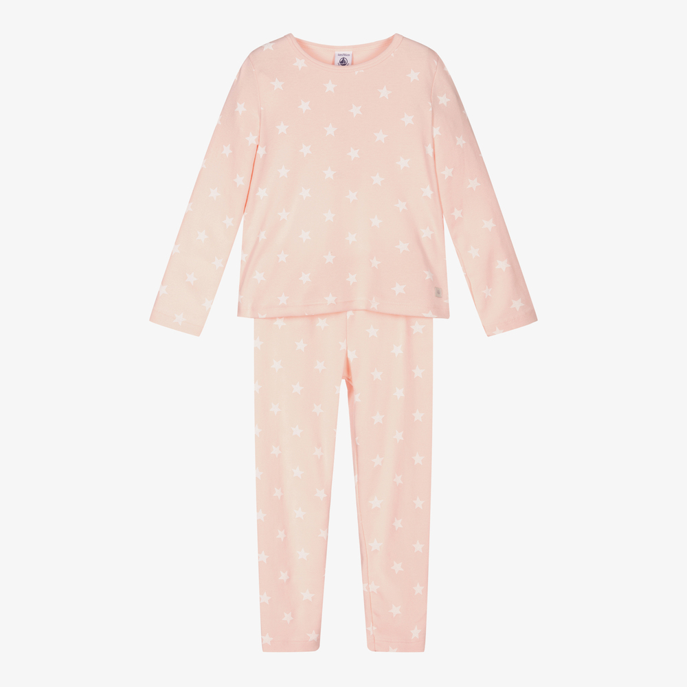 Petit Bateau - Pyjama rose en coton Fille | Childrensalon