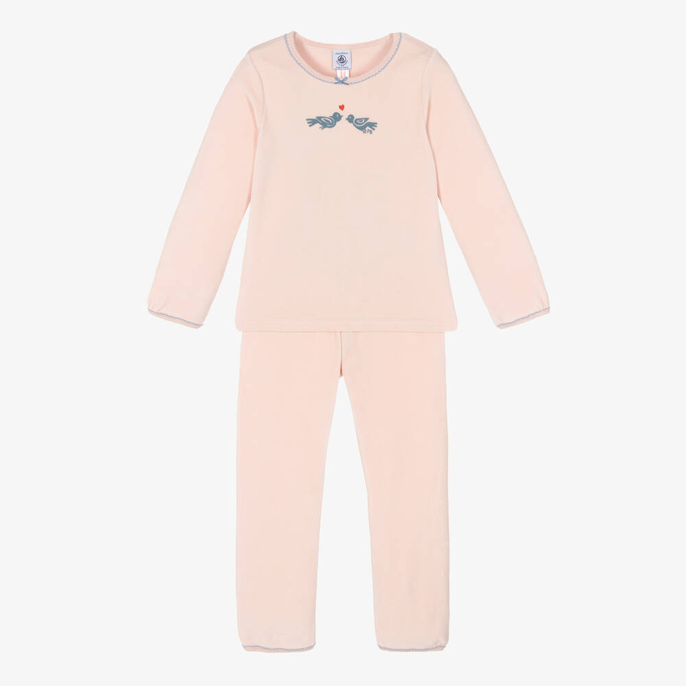 Petit Bateau - Розовая хлопковая пижама для девочек | Childrensalon