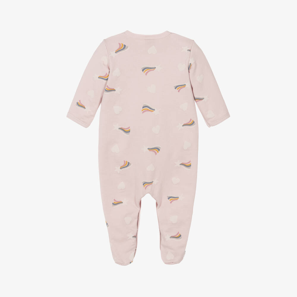 بتي باتو-أفرول قطن طبعة نجوم وقلوب لون زهري للبنات | Childrensalon Outlet