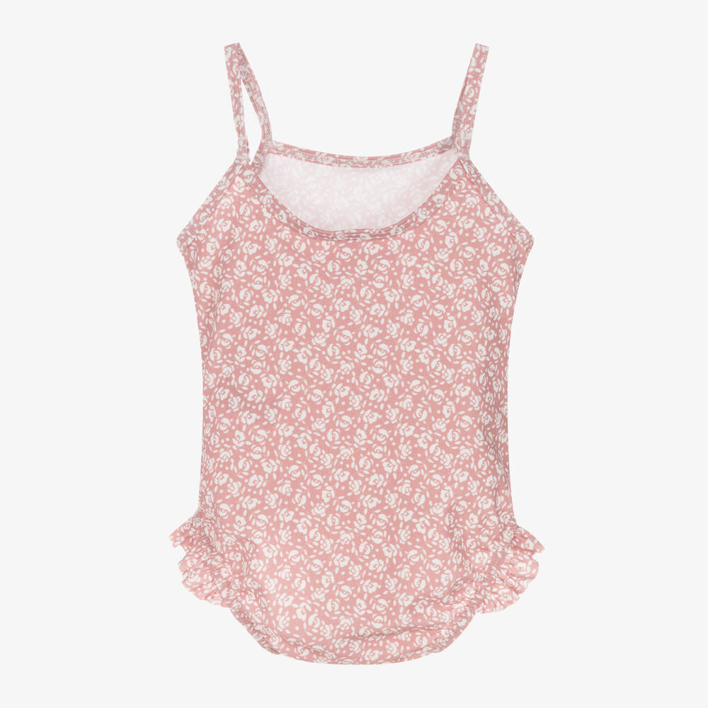 Petit Bateau-Girls Pink Ditsy Floral Swimsuit | Childrensalon Outlet