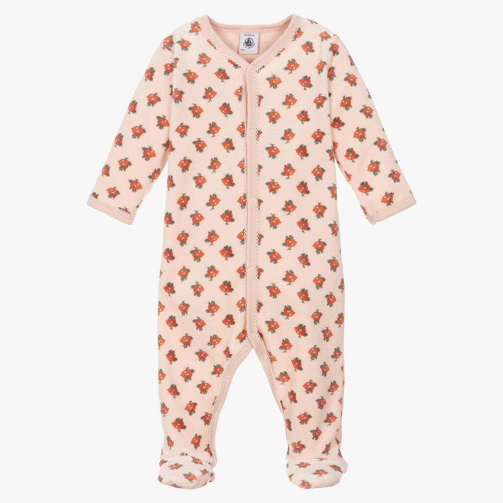 Petit Bateau - Grenouillère fleurie rose Fille | Childrensalon