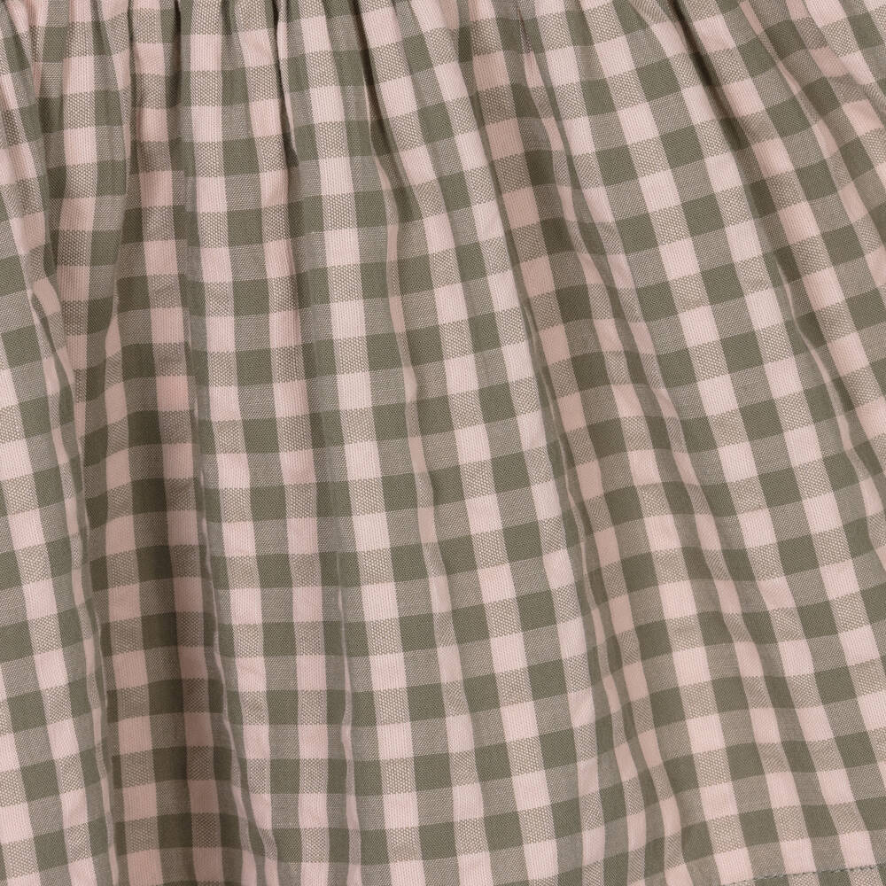 Petit Bateau-Girls Pink Gingham Check Cotton Dress | Childrensalon Outlet
