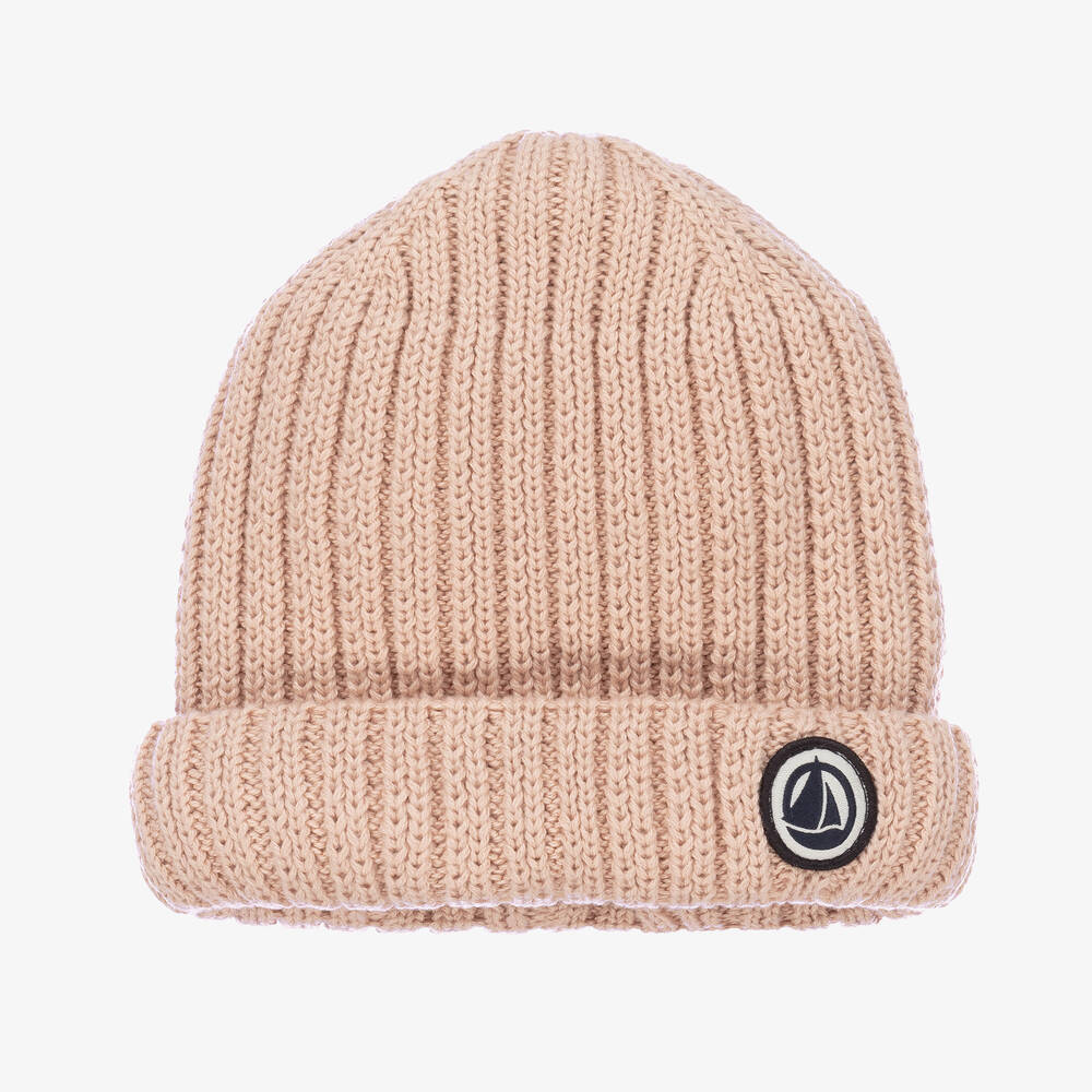 Petit Bateau - Bonnet rose en maille fille | Childrensalon