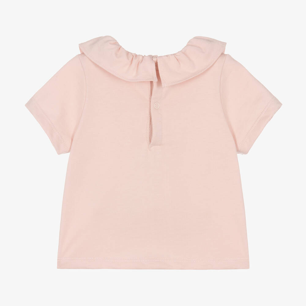 Petit Bateau-Girls Pink Organic Cotton T-Shirt | Childrensalon Outlet