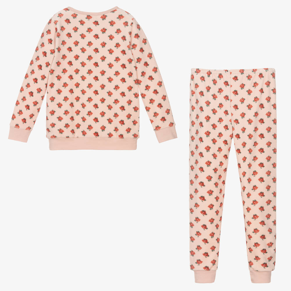 Pink velour pyjamas deals