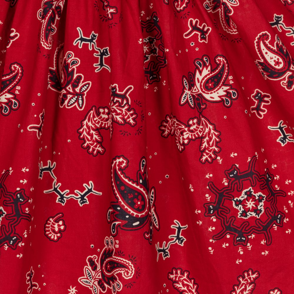 Petit Bateau-Красное хлопковое платье для девочек | Childrensalon Outlet