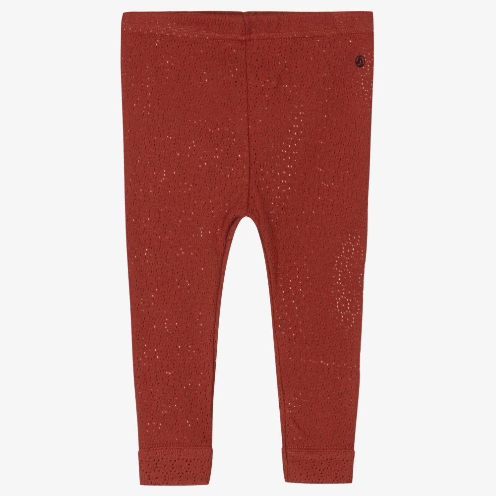 Petit Bateau - Rote Baumwoll-Leggings (M) | Childrensalon