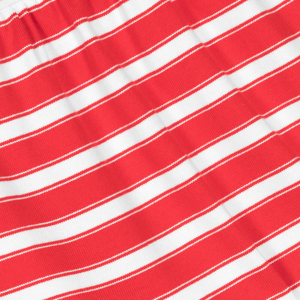 Petit Bateau-Красное хлопковое платье в белую полоску | Childrensalon Outlet