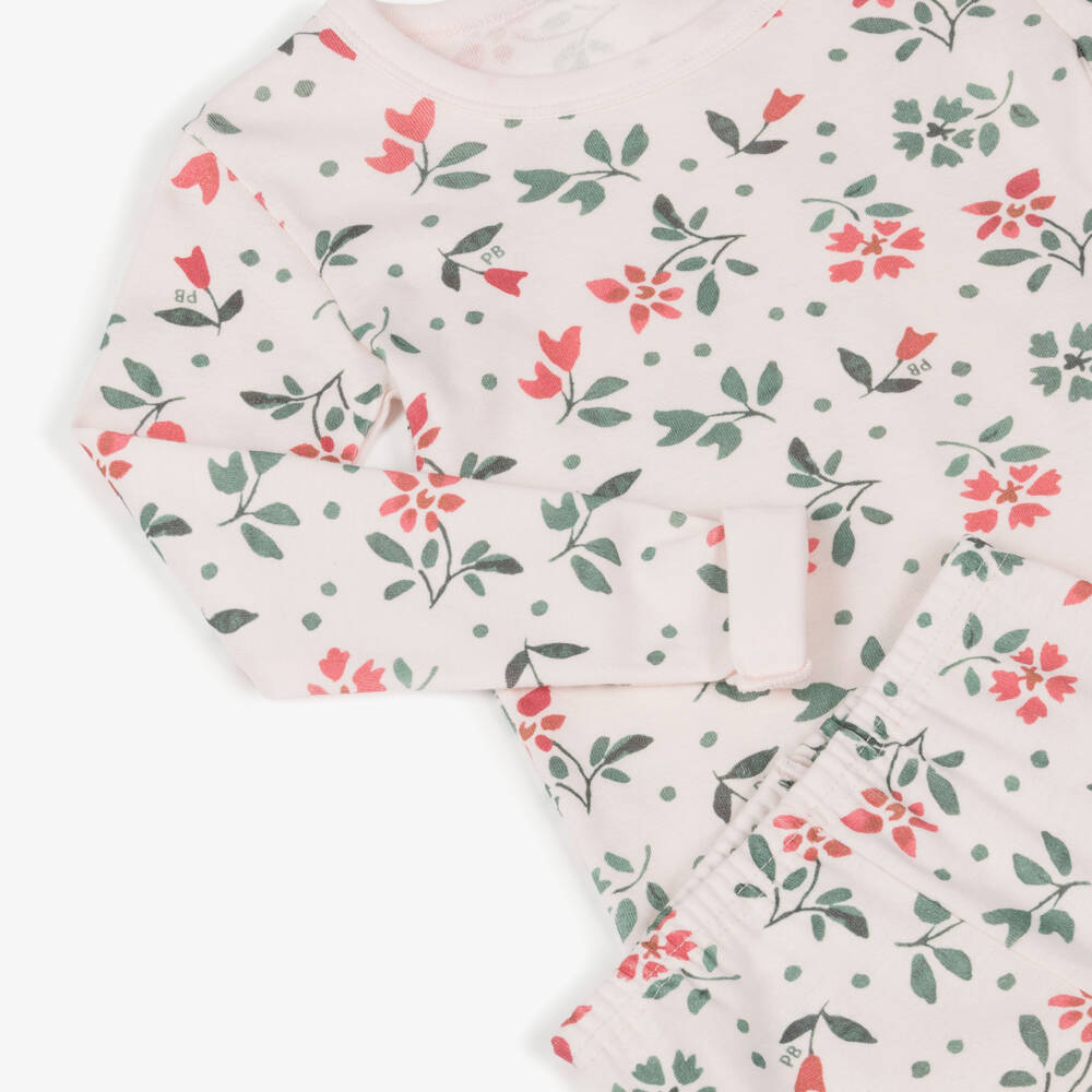 Petit Bateau-ملابس نوم قطنية زهرية للبنات | Childrensalon Outlet