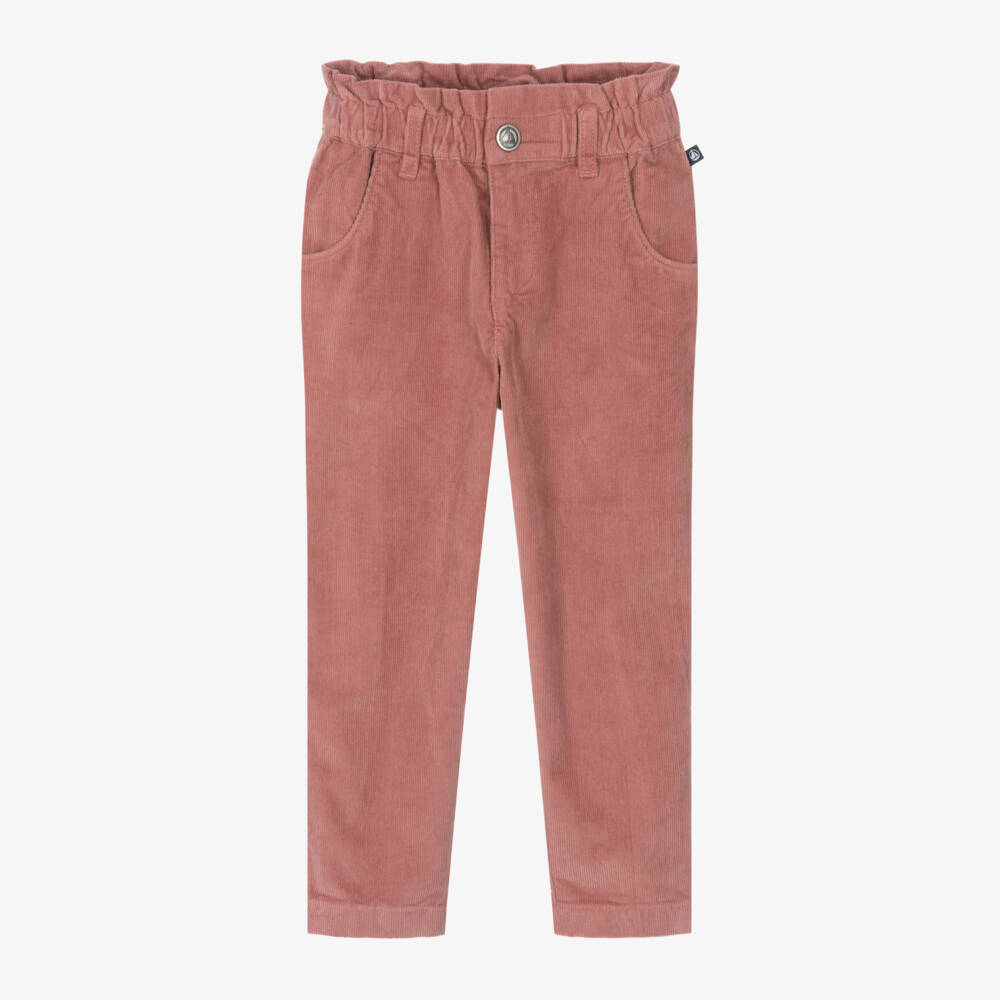 Petit Bateau-Girls Rosy Corduroy Pants | Childrensalon Outlet