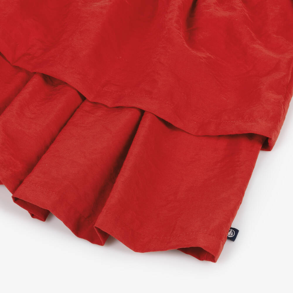 Petit Bateau-Girls Scarlet Viscose Frock | Childrensalon Outlet