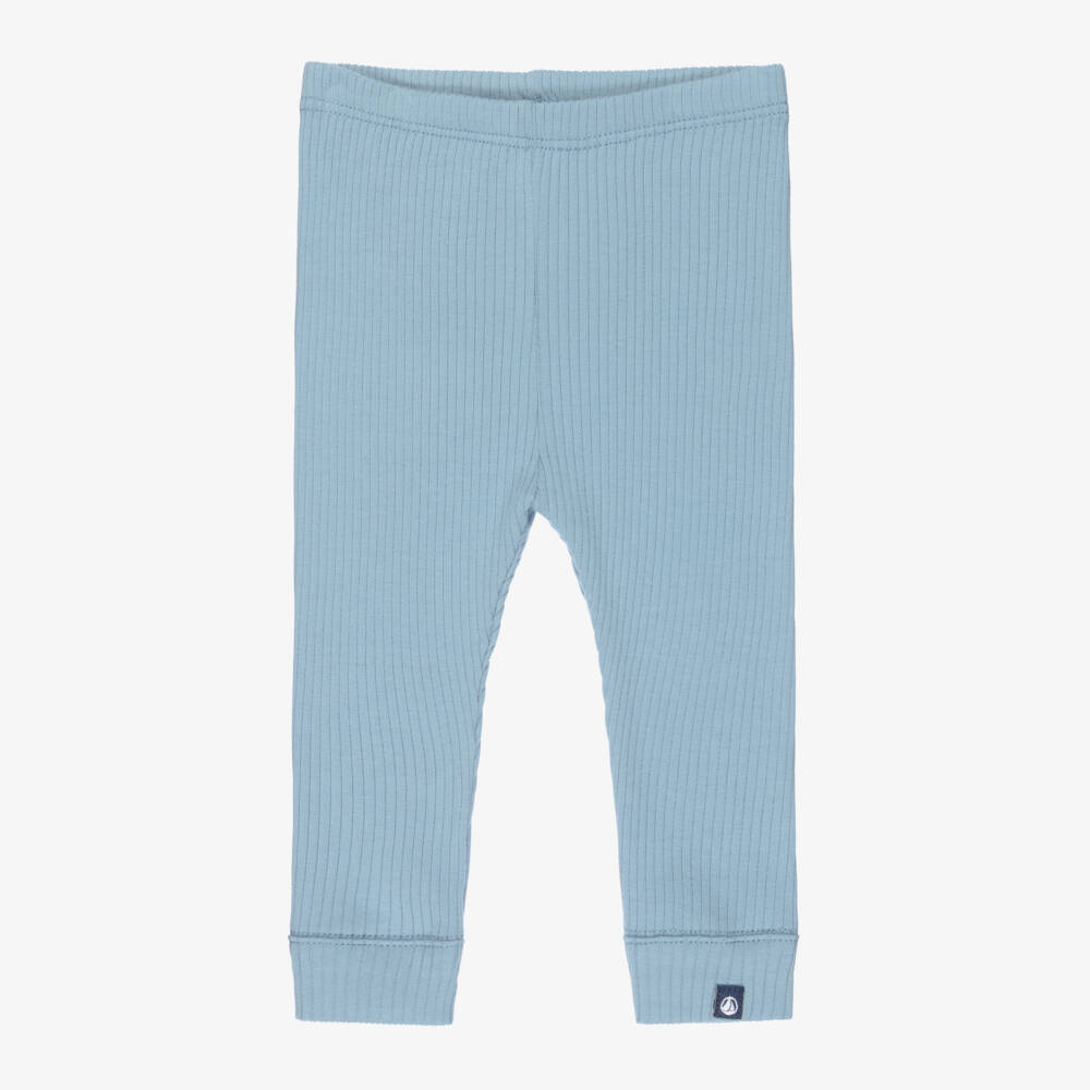 Petit Bateau-Girls Sky-Hued Cotton Trousers | Childrensalon Outlet