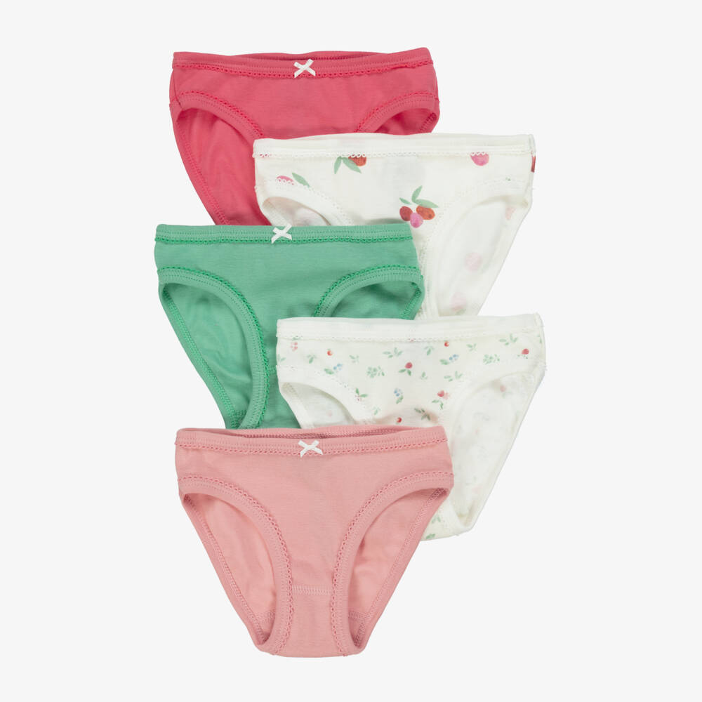 Petit Bateau-Girls' Soft Cotton Pastel Knickers Set | Childrensalon Outlet
