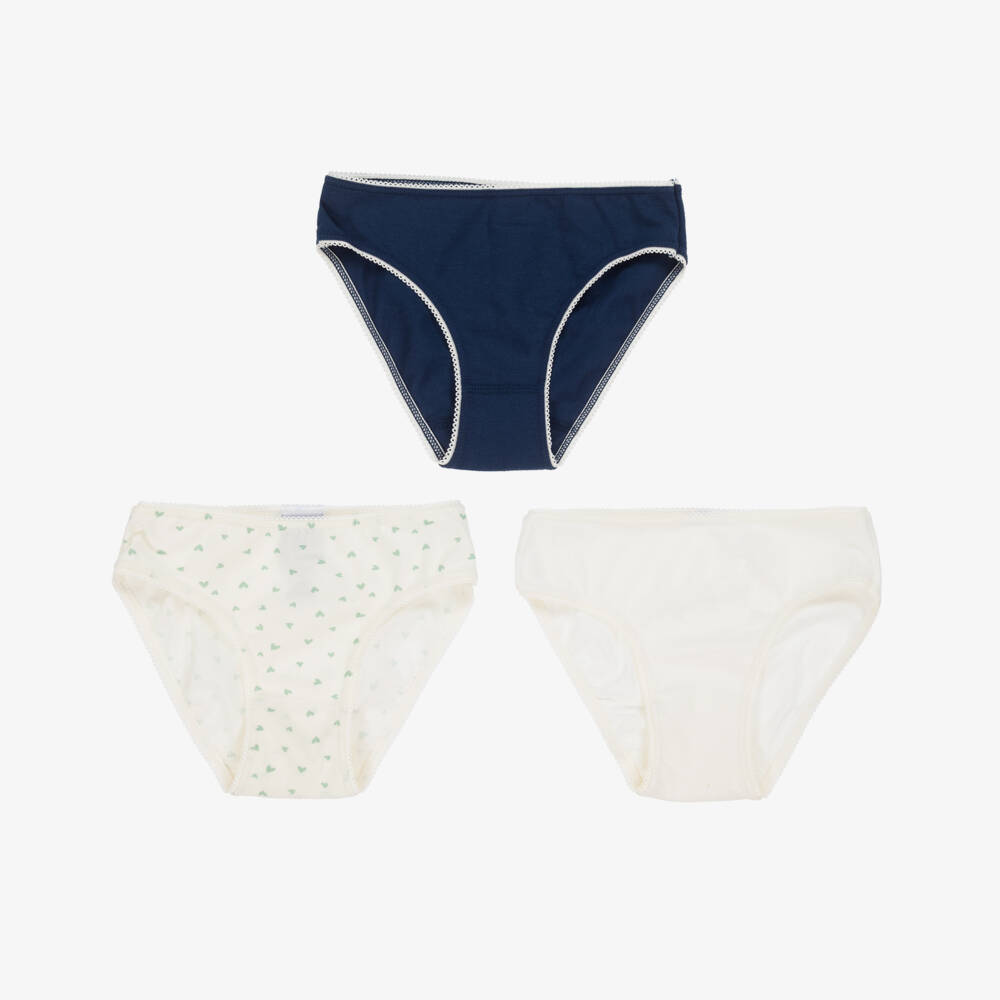 Petit Bateau-Girls Soft Cotton Underwear Trio | Childrensalon Outlet