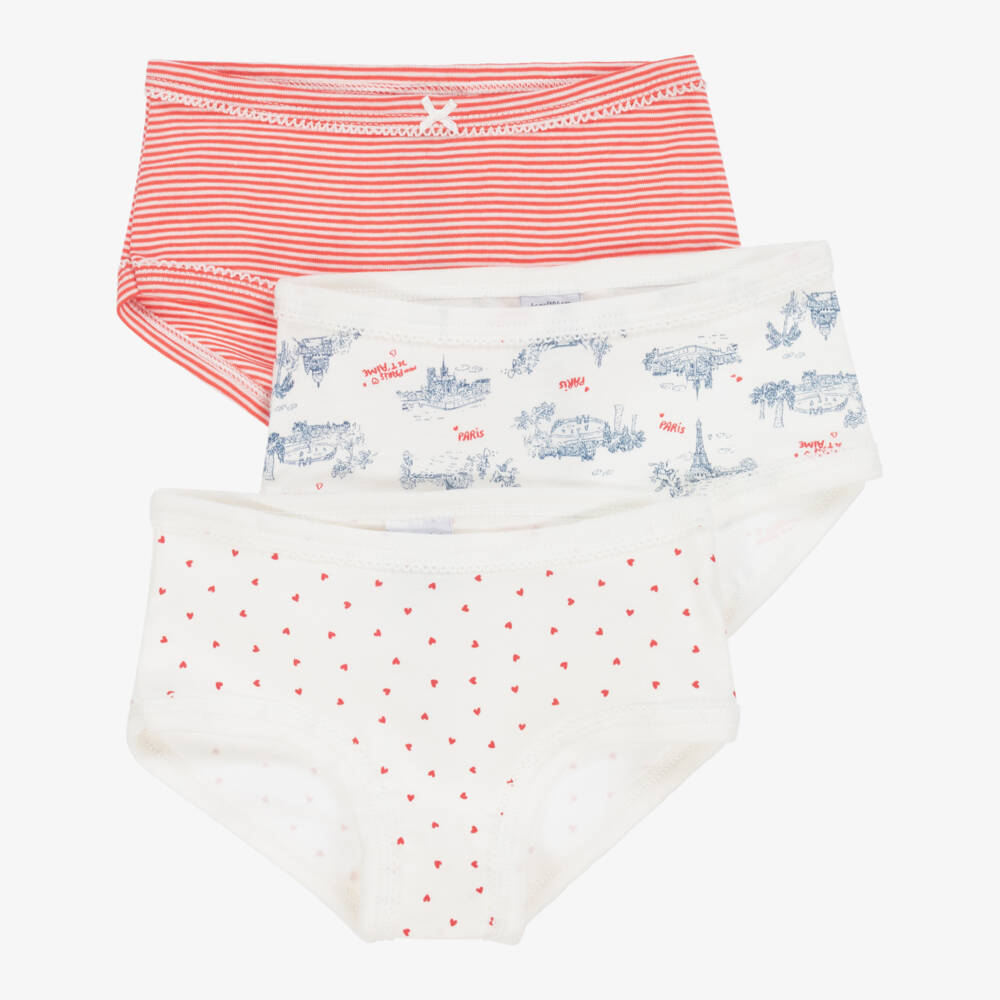 Petit Bateau-Girls Soft Cotton Undies Trio | Childrensalon Outlet