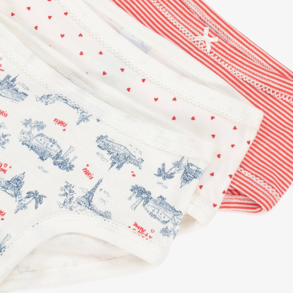 Petit Bateau-Girls Soft Cotton Undies Trio | Childrensalon Outlet