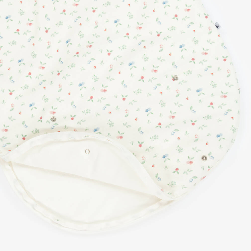 Petit Bateau-Girls Soft Ivory Floral Sleep Nest | Childrensalon Outlet