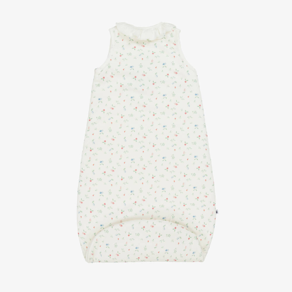 Petit Bateau-Girls Soft Ivory Floral Sleep Nest | Childrensalon Outlet