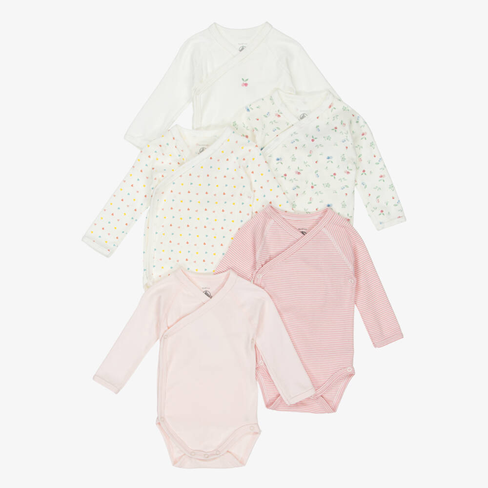 Petit Bateau-Girls' Soft Pink Bodysuit Collection | Childrensalon Outlet