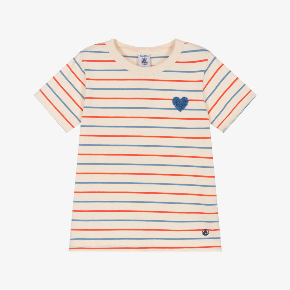 Petit Bateau-Girls Soft Stripe Knit Top | Childrensalon Outlet