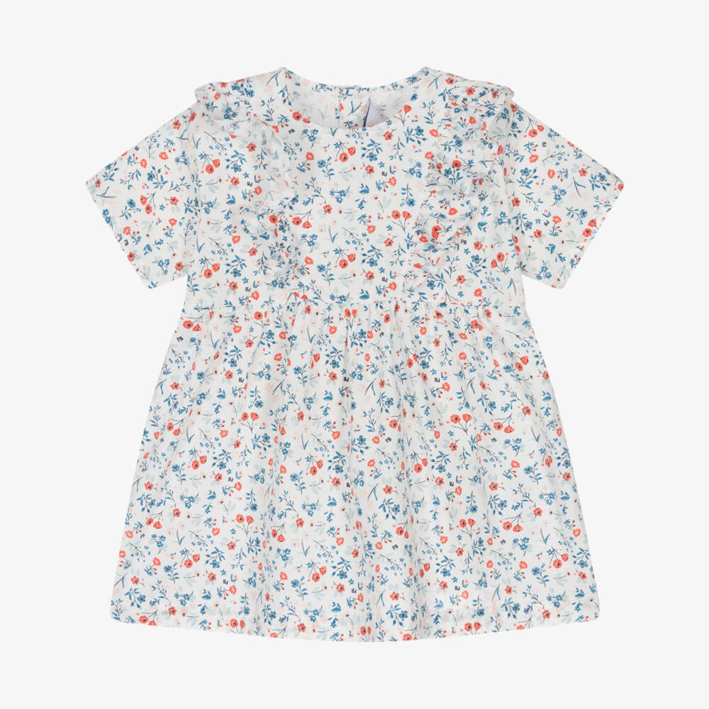 Petit Bateau-Girls Springtime Cotton Blossom Dress | Childrensalon Outlet