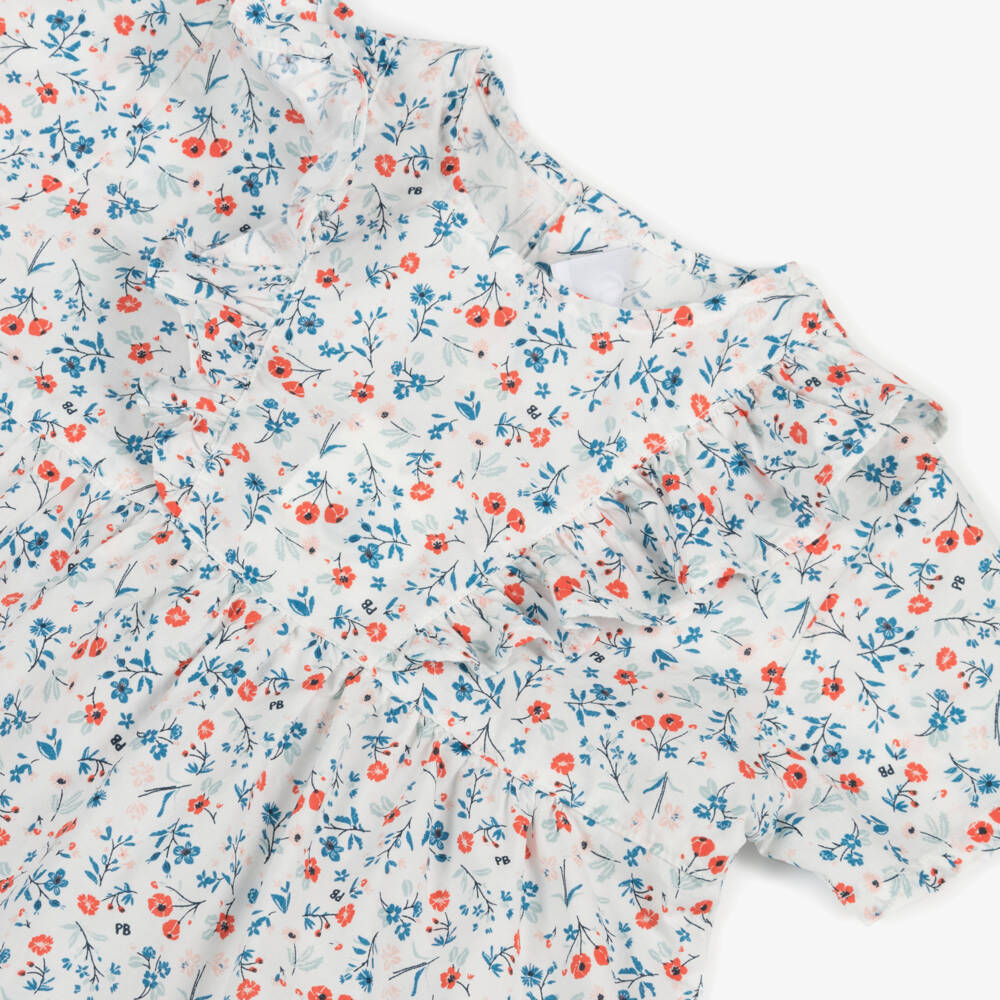 Petit Bateau-Весеннее хлопковое платье с цветочным узором для девочек | Childrensalon Outlet