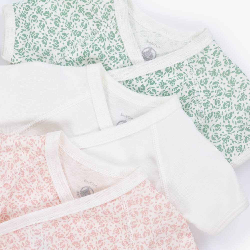 Petit Bateau-Girls' Trio of Soft Cotton Bodysuits | Childrensalon Outlet