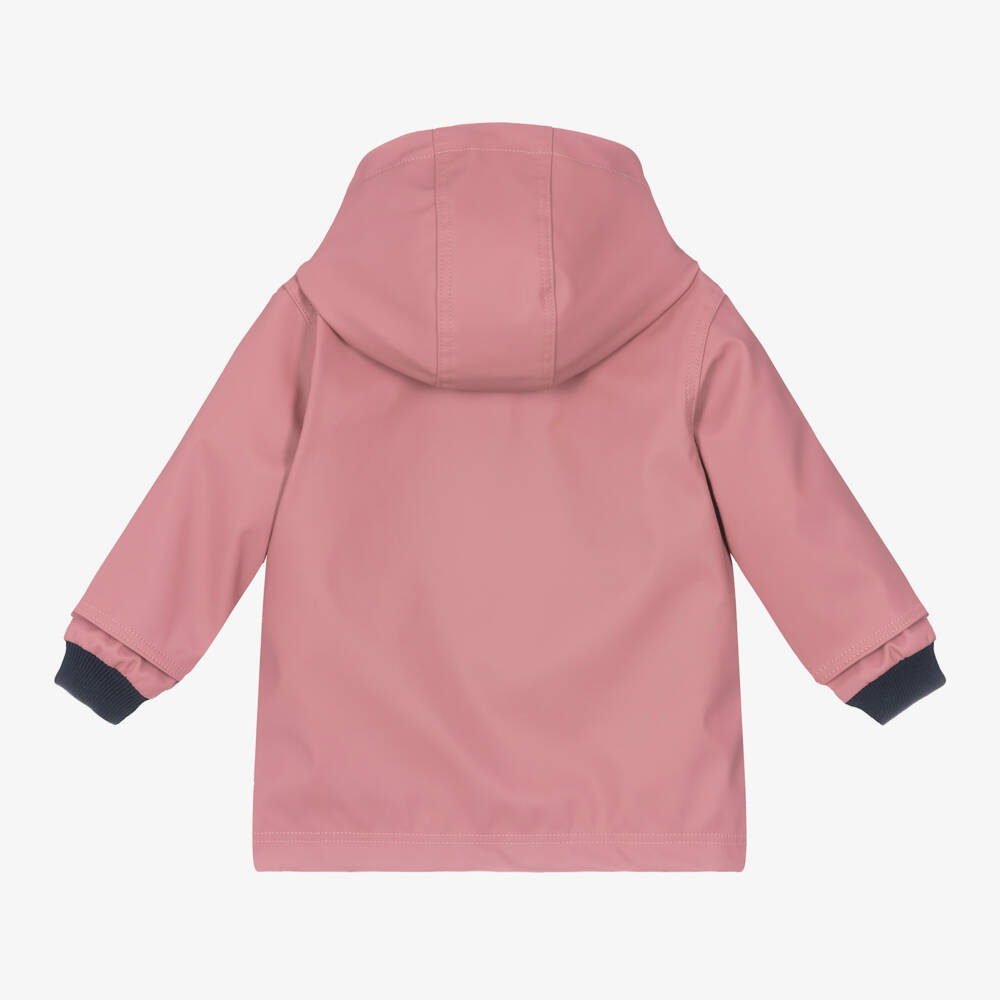 Petit Bateau-Girls Water-Resistant Pink Coat | Childrensalon Outlet