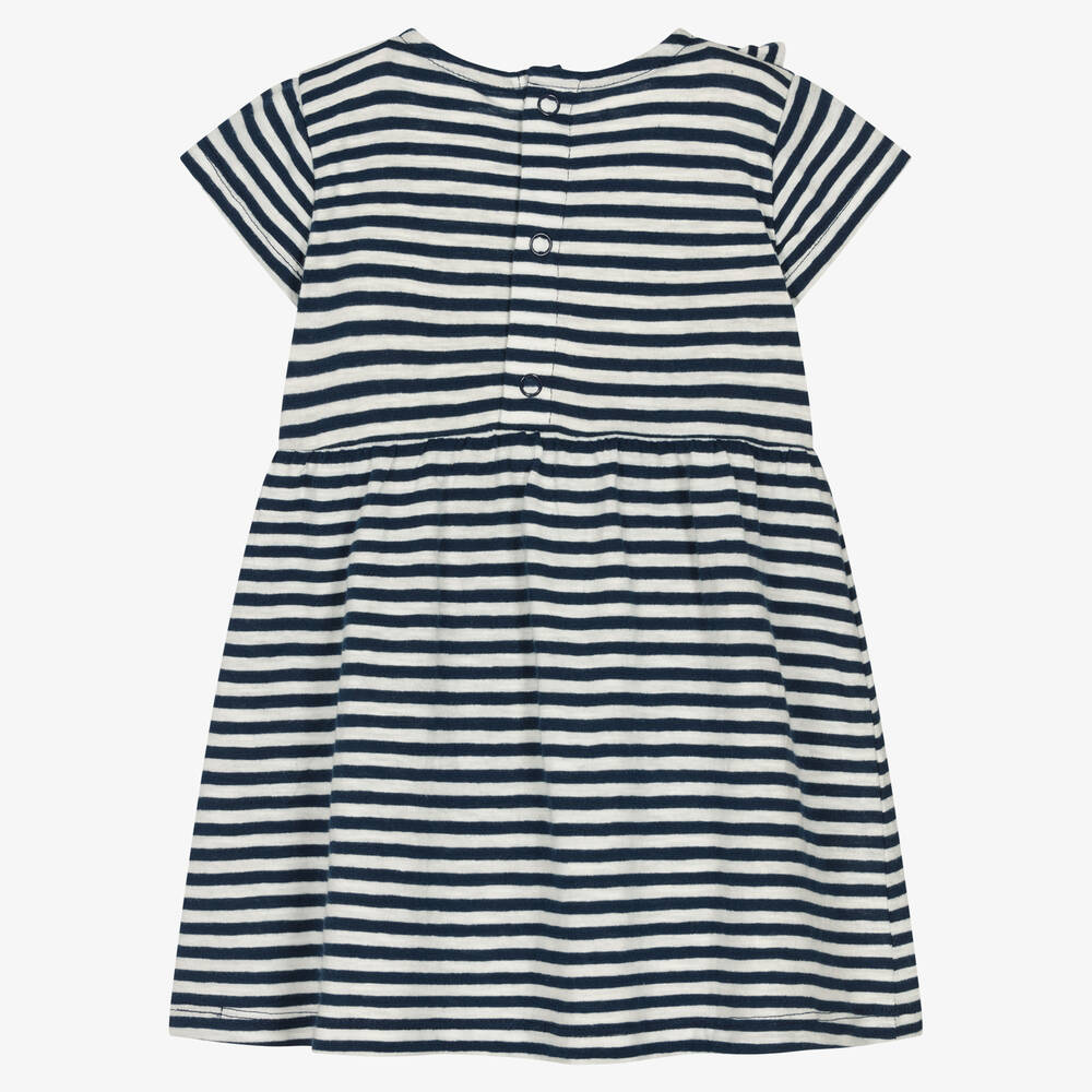 Petit Bateau-Платье в бело-синюю полоску | Childrensalon Outlet