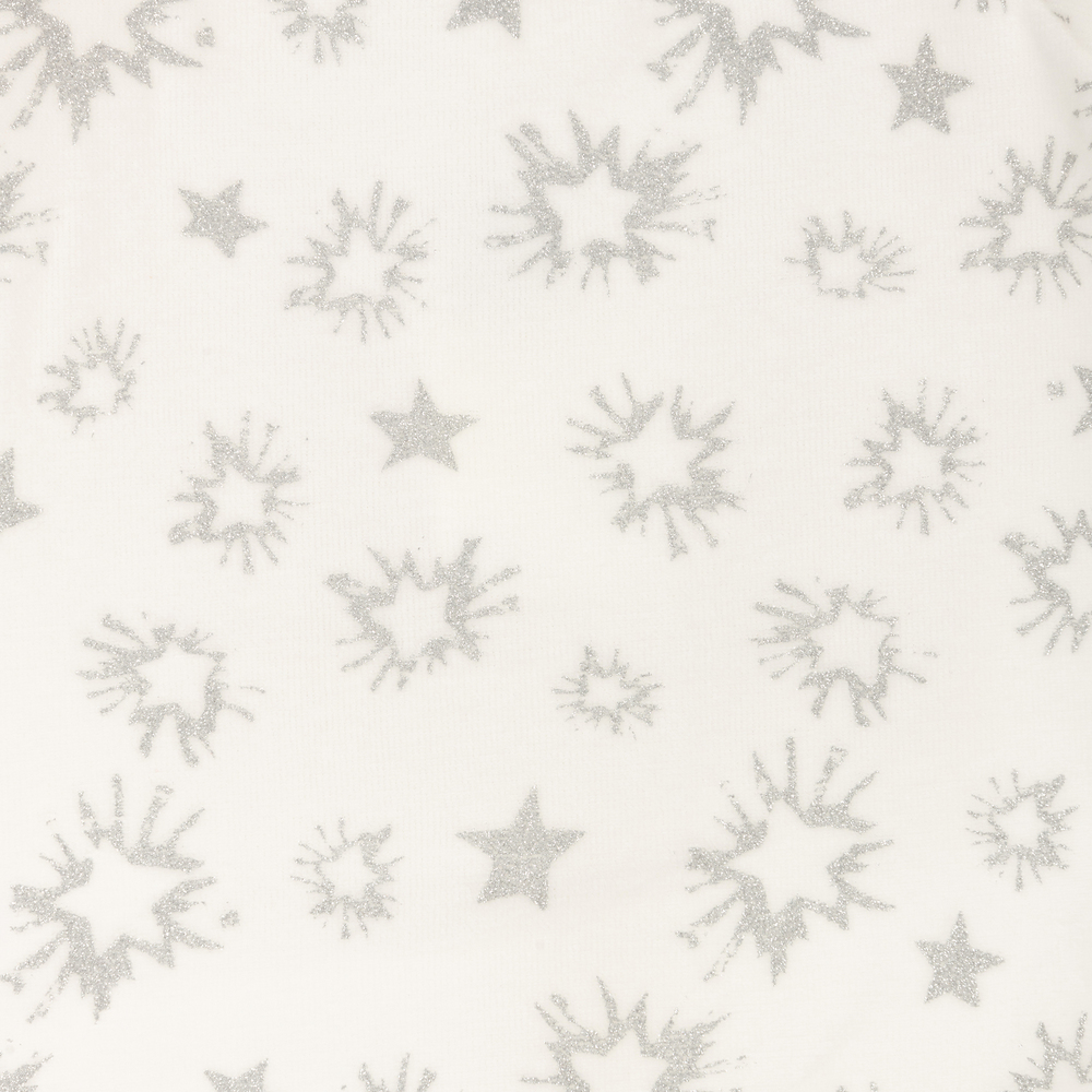 بتي باتو-بيجاما قطن قطيفة لون أبيض للبنات | Childrensalon Outlet