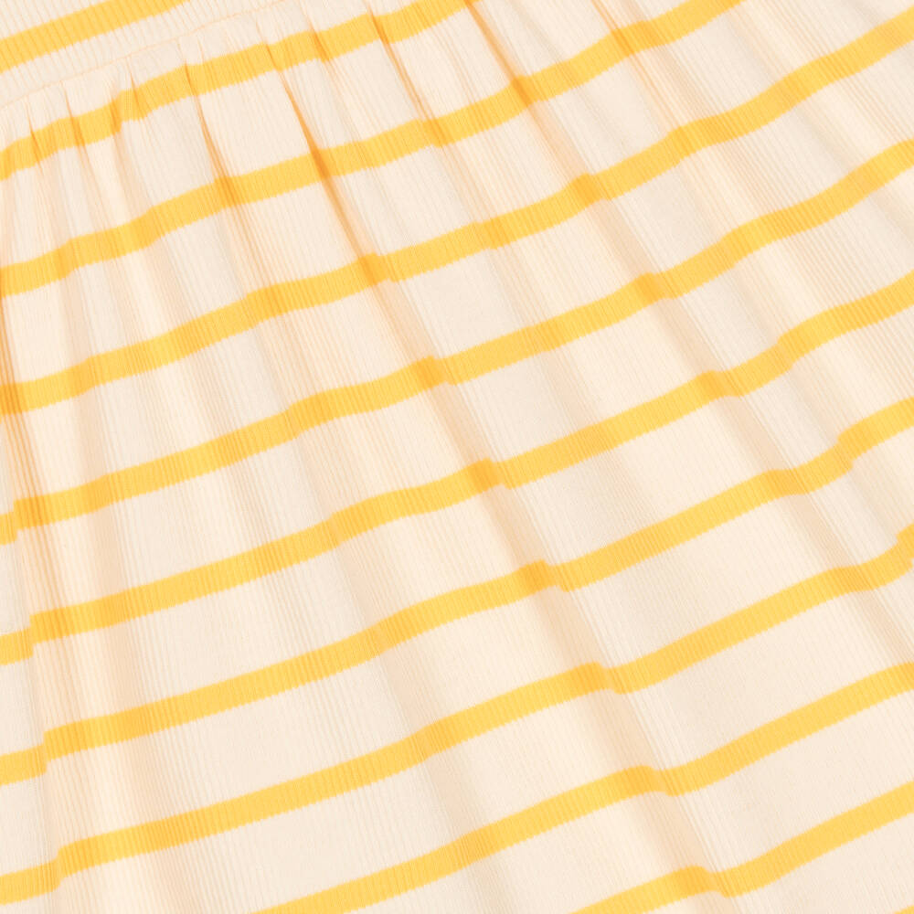 Petit Bateau-Желтое платье из органического хлопка в полоску | Childrensalon Outlet