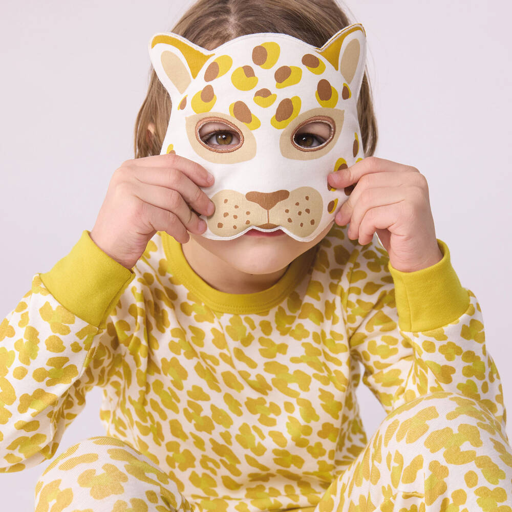 Petit Bateau-Girls Yellow Leopard Print Pyjama Set | Childrensalon Outlet