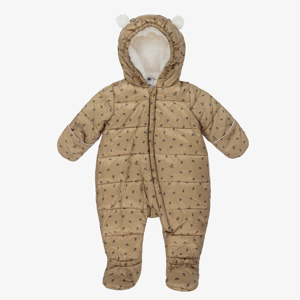 Petit Bateau-Gold Anchor Baby Snowsuit | Childrensalon Outlet