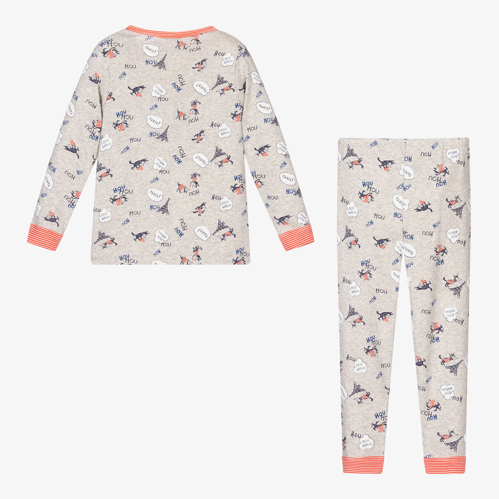 Petit Bateau-Серая пижама из органического хлопка | Childrensalon Outlet