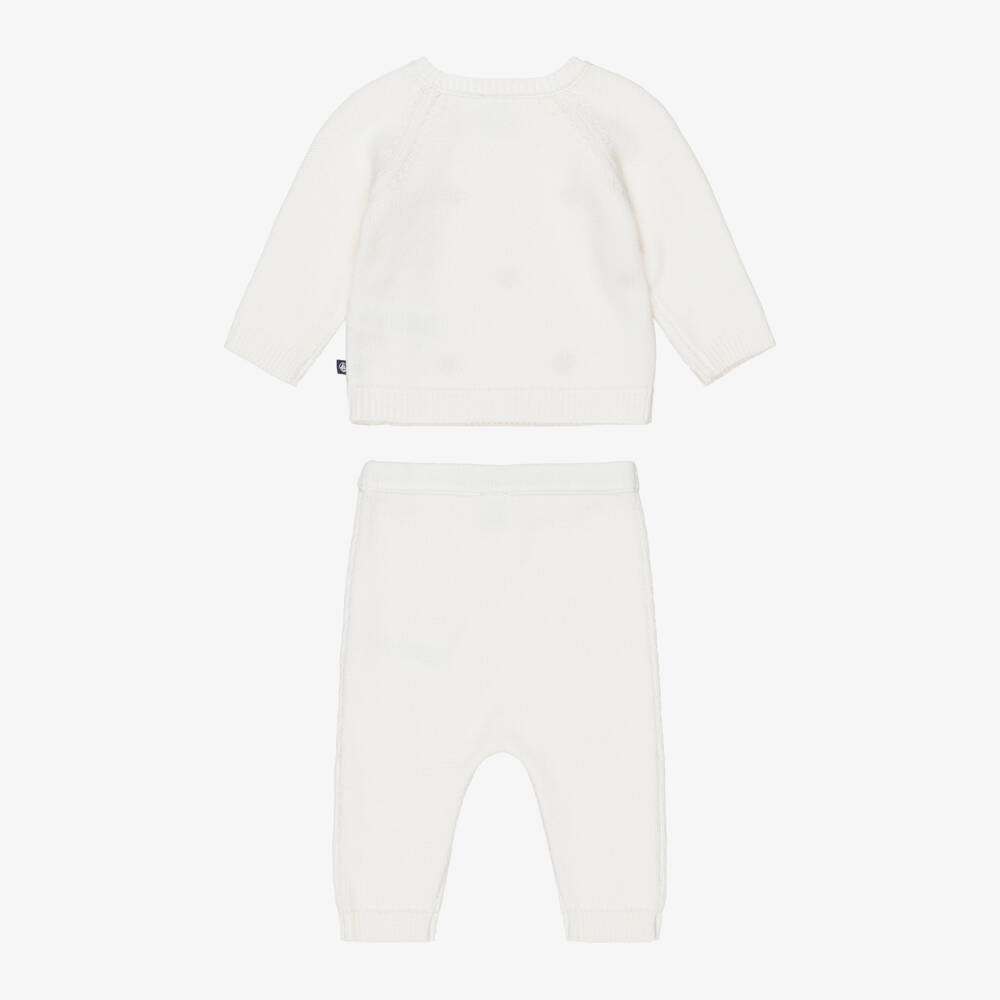 Petit Bateau-Infants Ivory Heart Outfit Set | Childrensalon Outlet