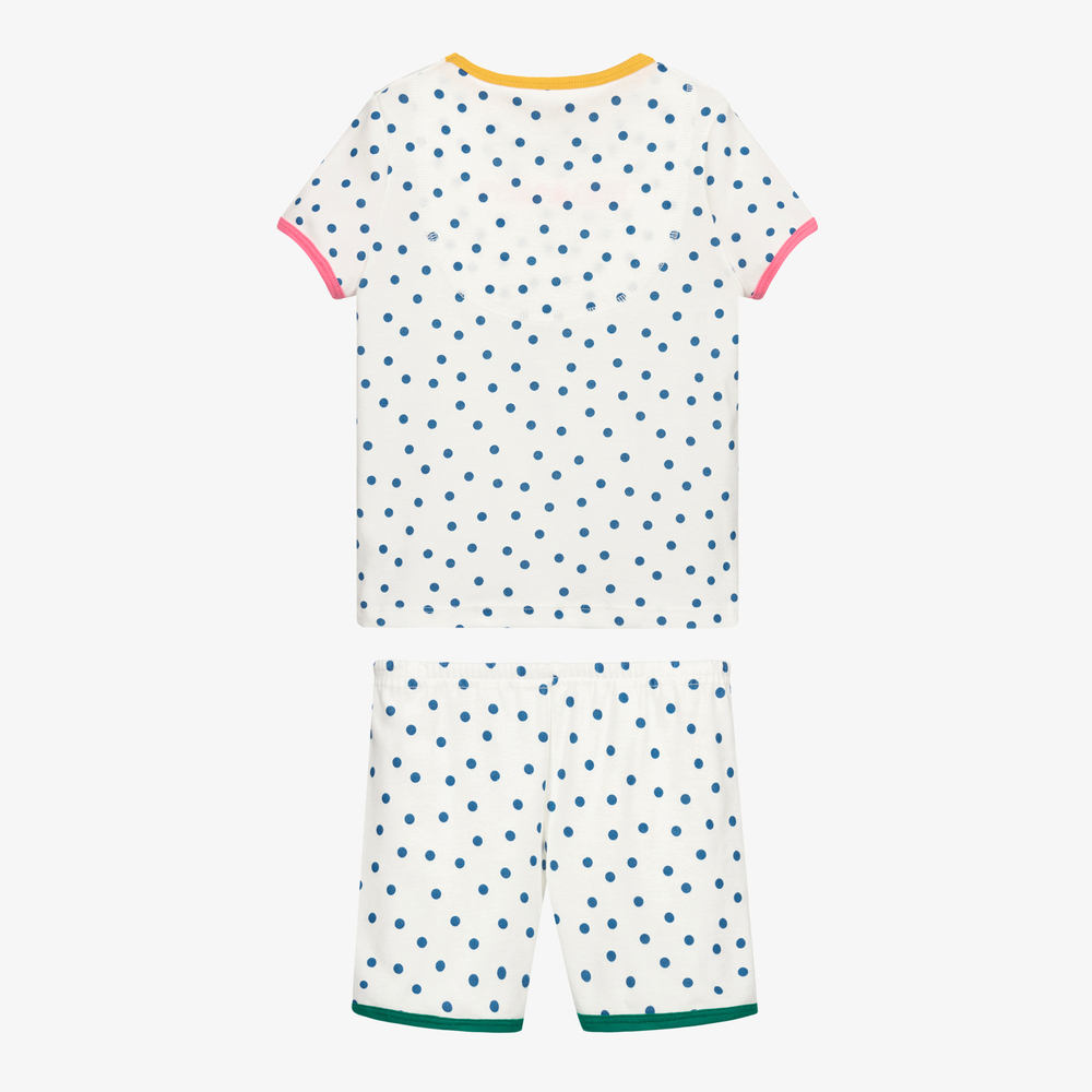 Petit Bateau-Ivory & Blue Polka Dot Pyjamas | Childrensalon Outlet